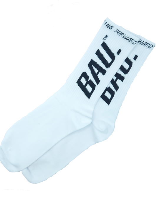 "FMF" Crew Socks - White