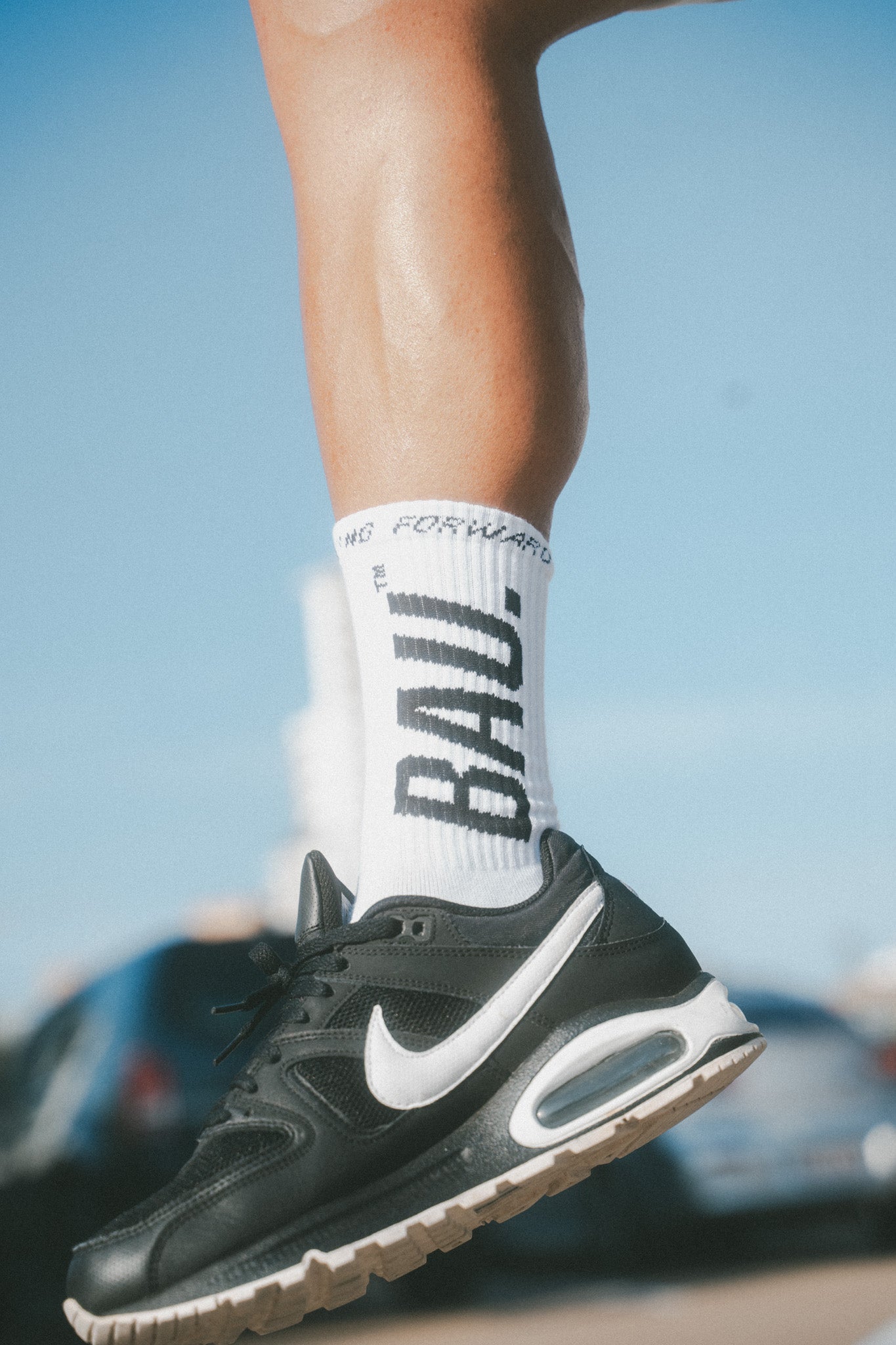 "FMF" Crew Socks - White